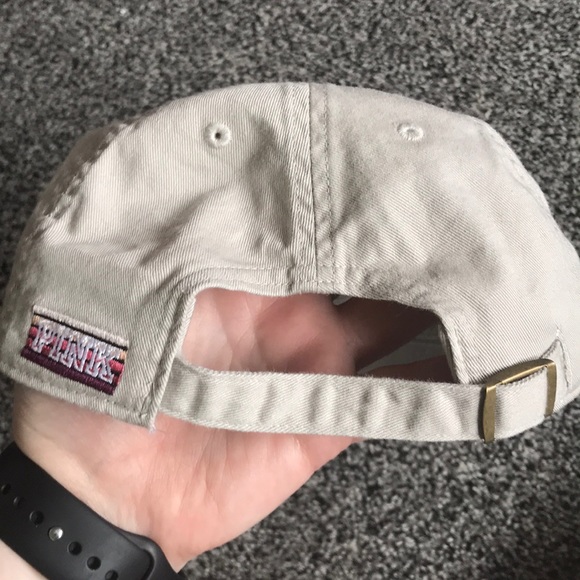 NWOT Tan & White PINK Victoria’s Secret Hat - Picture 3 of 6